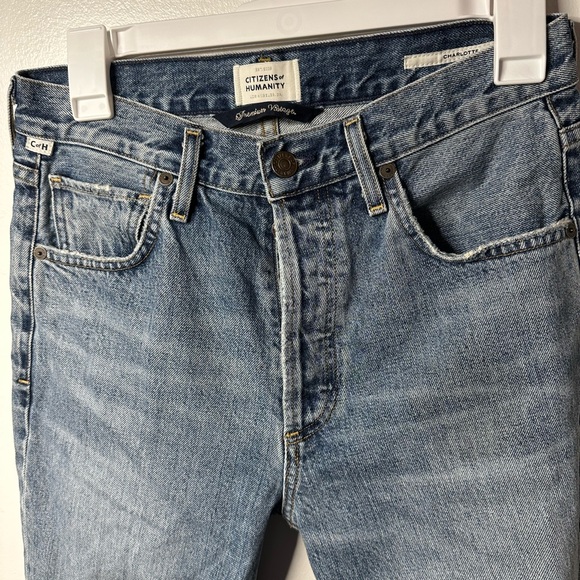 Citizens of Humanity Light Blue High Rise Straight Jeans - Picture 1 of 10